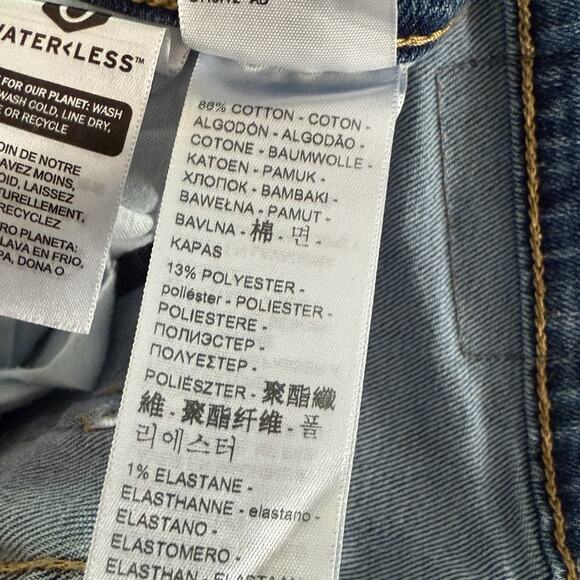 Levi's Ribcage Straight Ankle Jeans Sz 26 Womens Medium Wash Button Fly Wide Leg - Picture 7 of 7